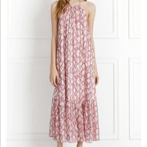 NWOT Rachel Zoe Harriet Snakeskin Silk Maxi Dress